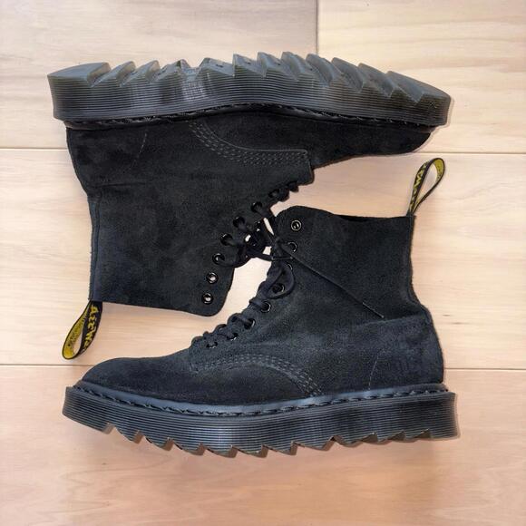 Dr Martens Vintage Made In England Black CF Stead Leather Boots Mens Size 7 - Picture 3 of 9